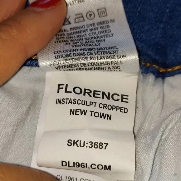 DL1961 Florence Instasculpt New Town Skinny Crop Sz 26 - Picture 7 of 10